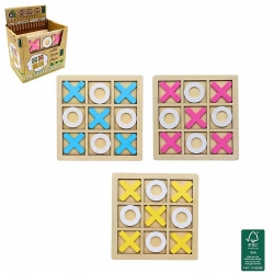 JEU BOIS TIC TAC TOE 14X14 CM