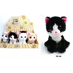 Peluche Chat 16 Cm Gros Yeux Paillettes