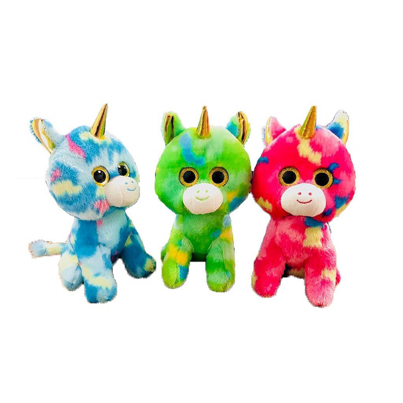 peluche licorne yeux brillant